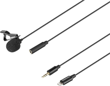 Saramonic LavMicro U1A | Lavalier Microphone with Lightning for Apple iPhone, or iPad with a Built-in 6.6-Foot (2m) Cable for Vlogging, Interviews, YouTube, TikTok, Live Streaming