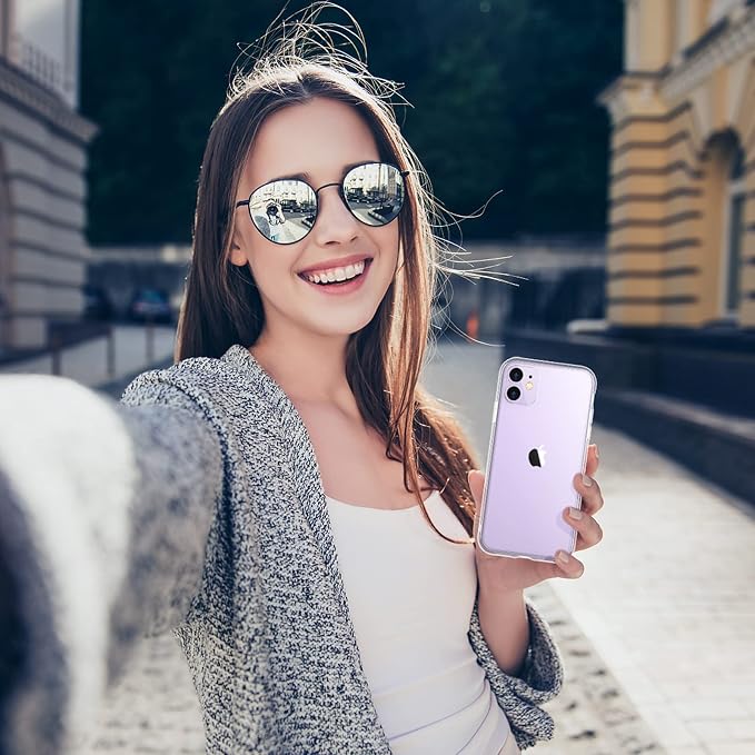 Temdan Designed for iPhone 11 Clear Case - Military-Grade Protection with Magnetic Kickstand - 6.1 inch