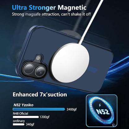 Strong Magnetic for iPhone 17 case [10Ft Military-Grade Protection] Compatible with fit MagSafe Shockproof Slim Thin Cover case for iPhone 17 6.3 inch, Deep Blue
