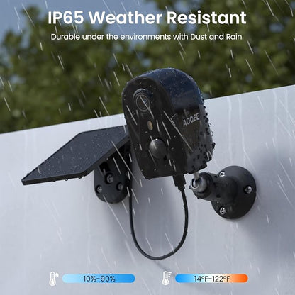 Cameras for Home Security-2.4Ghz WiFi Security Cameras Wireless Outdoor, Battery Powered with Solar Panel, Color Night Vision, AI Motion Detection, SD Card/Cloud Storage, Work with Alexa, Y8 2P