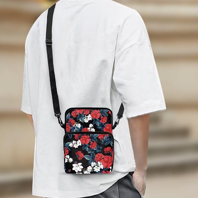 Men's Crossbody Bag, Small Cell Phone Wallet, Women's Shoulder Handbag, Travel Gym Bag