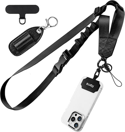 Azrra Adjustable Crossbody Cell Phone Lanyard for iPhone with Phone Tethers & Detachable Pen Holder