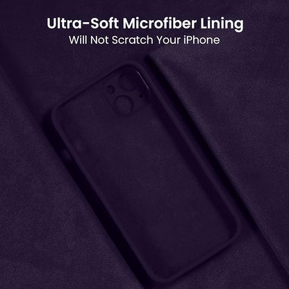 FireNova Designed for iPhone 14 Case, Silicone Upgraded [Camera Protection] Phone Case, Soft Anti-Scratch Microfiber Lining Inside, 6.1 inch, Purple
