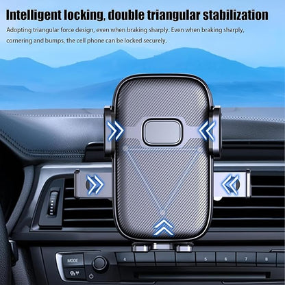 Car Phone Mount, 360° Rotatable Air Vent Holder, One-Hand Release, 4.2-7.2 Inch Smartphones, Black