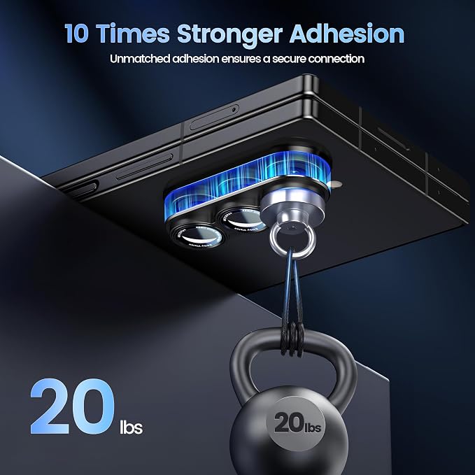 CACOE Camera Lens Protector for Z Fold 7 - Metal Frame Tempered Glass Cover, [Anti-Scratch] [Drop-Proof][Strong-Adhesion] Camera Screen Cover for Samsung Galaxy Z Fold 7 5G Accessories(Glossy Black)