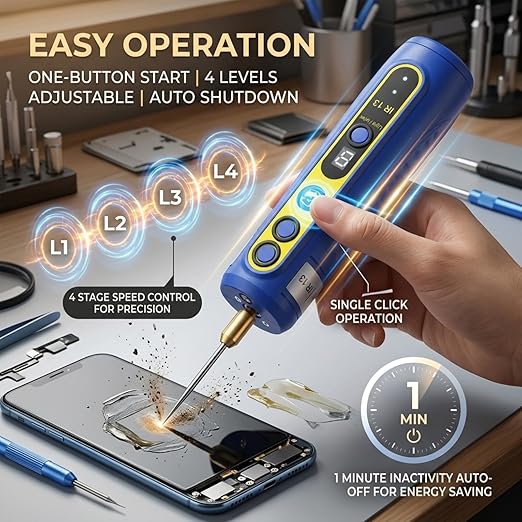 Electric Glue Removal Tool, IR13 Mobile Phone LCD Screen Hard Glue Remover 4 Levels Adjustable Electric Glue Removal Tool, Dry Glue for Mobile Phones Degumming