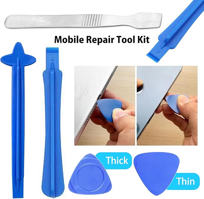 Spudger Pry Tool Kit 14 Piece Opening Tool, Plastic & Metal Spudger Tool Kit, Ultra-Thin Prying & Open Tool for Phone, Laptop, Pad, Cell Phone, Tablet, Computer, Electronics Repair