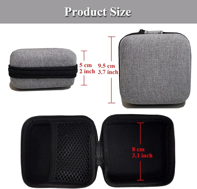 Charger Case,Mini Cable Organizer Cases,Pouch Case Bag | Small Charger Organizer,Waterproof Travel Storage Carrying Bag for USB Drives,Power Adapter,Cords etc,Square,Gray