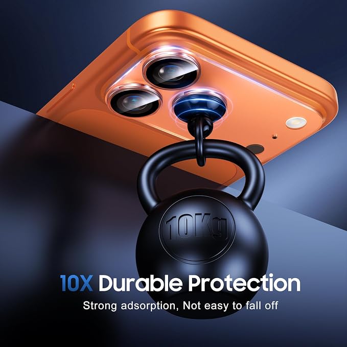 UniqueMe Compatible for 3 Pack iPhone 17 Pro Camera Lens Protector - [Drop Protection] 9H Tempered Glass Camera Cover Screen [Update New Version]【Not for 17 Pro Max】