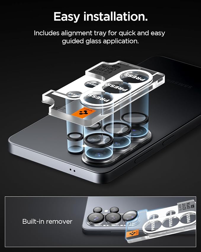 Spigen Camera Lens Screen Protector [GlasTR EZ Fit Optik Pro] Designed for Galaxy S26 Ultra [Case Friendly][2 Pack]