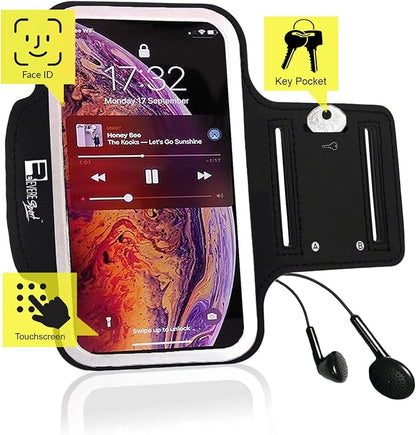 RevereSport Armband for iPhone 17/16/15/14/13/12. Running Phone Arm Holder for Sports, Gym Workouts and Exercise