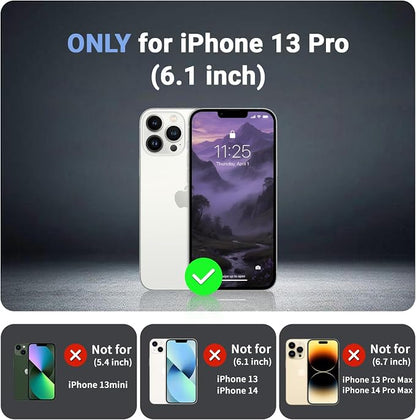 jaroco Magnetic for iPhone 13 Pro Case, [Compatible with MagSafe][Military Grade Drop Protection][Heavy Duty Protection][Non-Slip][Shockproof] 2-Layer Durable Bumper Phone Case 6.1''-Dark Purple