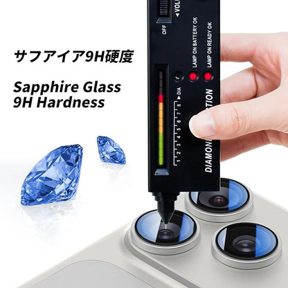 Camera Lens Protector for iPhone 17 Pro max, Aluminum Alloy, Tempered Glass Screen Protection,2pack, Silver