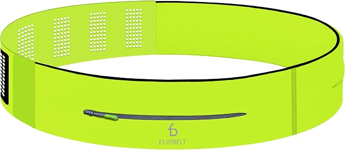 FlipBelt Adjustable Running Belt, Fitness and Running Fanny Pack for Women and Men, Non Chafing Waist Band Pack for Phone Keys Money, Moisture Wicking Storage Belt, USA Company