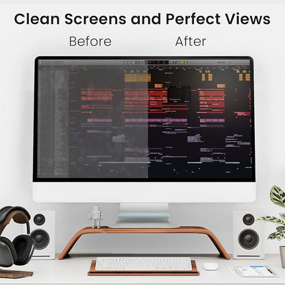 Screen Cleaner Spray and Wipe - TV screen cleaner spray and 2 Microfiber cloths, Computer Screen Cleaner, TV screen cleaner for Smart TV & Monitor, Laptop, MacBook, iPad and Electronic Devices - (2oz)