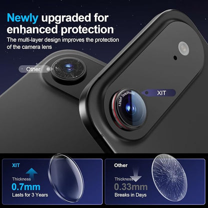 X-it 2-Pack Camera Lens Protector for iPhone 17 Air, [Shatterproof & Impact Resistant] 9H High-Alumina Tempered Glass, Anti-Scratch, Dustproof, Strong Adsorption, Case Friendly, Ultra HD Clear