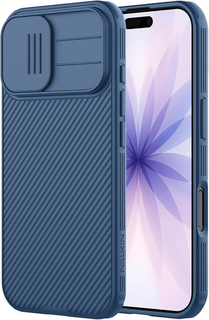 Nillkin for iPhone 17 Case with Slide Camera Cover, Thin Slim Fit, Shockproof Protective, Protector Privacy, Phone Case iPhone 17 Camera Lens Protector 6.3 inch, Blue