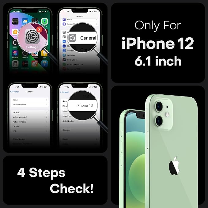 TOCOL for Phone 12 Case, Compatible with Magsafe Charger, Full Camera Protection, Drop Protection, Translucent Matte Phone Case for iPhone 12 6.1 inch (Light Green)