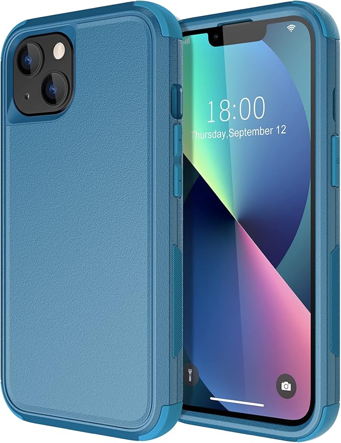 Diverbox for iPhone 13 Case [Shockproof] [Dropproof] [Dust-Proof],Heavy Duty Protection Phone Case Cover for Apple iPhone 13 (Blue)