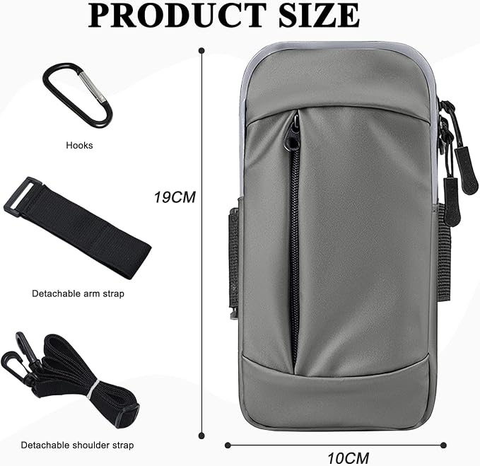 Phone Holder for Running Armband Sports,Cell Phone Purse Small Crossbody Bags for Women Men Kids, iPhone 11 12 13 14 15 Pro Max Xs Xr X 8 7 Plus SE Mini Galaxy Ultra S24 Note Arm Bands Pouch