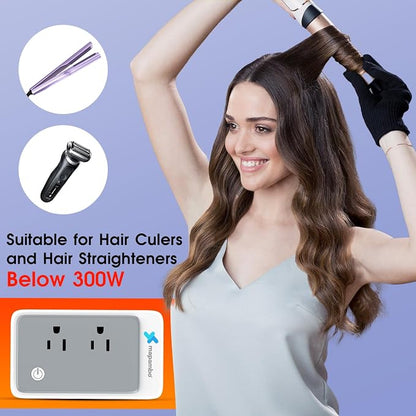 Global Voltage Converter US to Europe for Curling Iron and Hair Straighteners, Power Converter for European Travel Plug Adapter with 2 USB A & 2 USB C Ports, Compatible with 200+ Countries