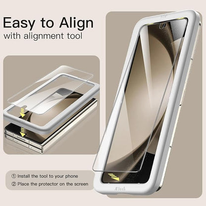 JETech Front Screen Protector for Samsung Galaxy Z Fold 5, 3-Pack | 9H Tempered Glass, HD Clear, Anti-Scratch Protection, Easy Installation Tool