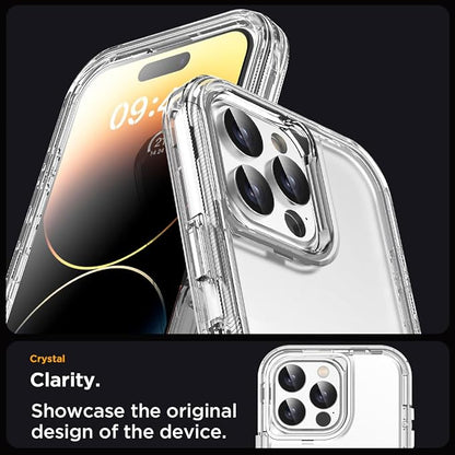 AICase for iPhone 14 Pro Case Clear 3 in 1 Heavy Duty Drop Protection Full Body Rugged Shockproof/Dust Proof 3-Layer Military Protective Tough Durable Cover for iPhone 14 Pro 6.1"_1