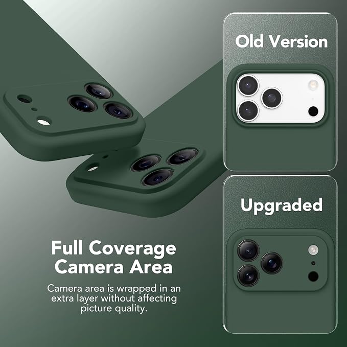 Magnetic for iPhone 17 Pro Case, Compatible with MagSafe, [Full Camera Protection][Screen Protector] Silicone Shockproof Protective Phone Case for iPhone 17 Pro 6.3", Alpine Green