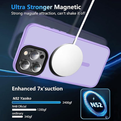 Strong Magnetic for iPhone 16 Pro Max case [10Ft Military-Grade Protection] Compatible with fit MagSafe Shockproof Slim Thin Cover case for iPhone 16 Pro Max 6.9 inch, Light Purple