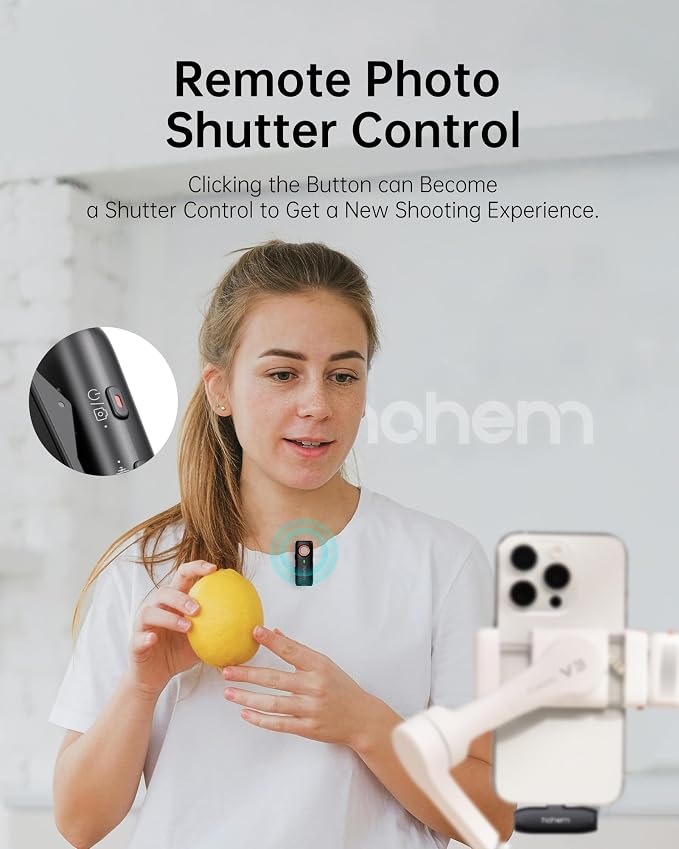 hohem MIC-01 Wireless Lavalier Microphone for iPhone, Noise Cancellation, 48kHz 328ft Range, 20 Hours Battery, Wireless Microphone for iOS, Live Streaming, Vlog (2TX + 1RX + Charging Case)