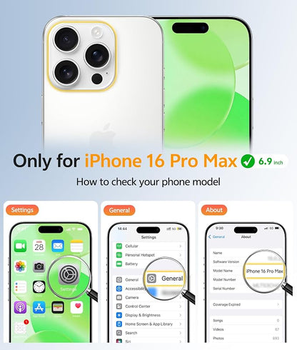 FNTCASE for iPhone 16 Pro Max Case: [Compatible with Magsafe] Translucent Matte Cases with [Full Camera Protection] [Screen Protector] Military Grade Shockproof Protective Phone Cover - Green