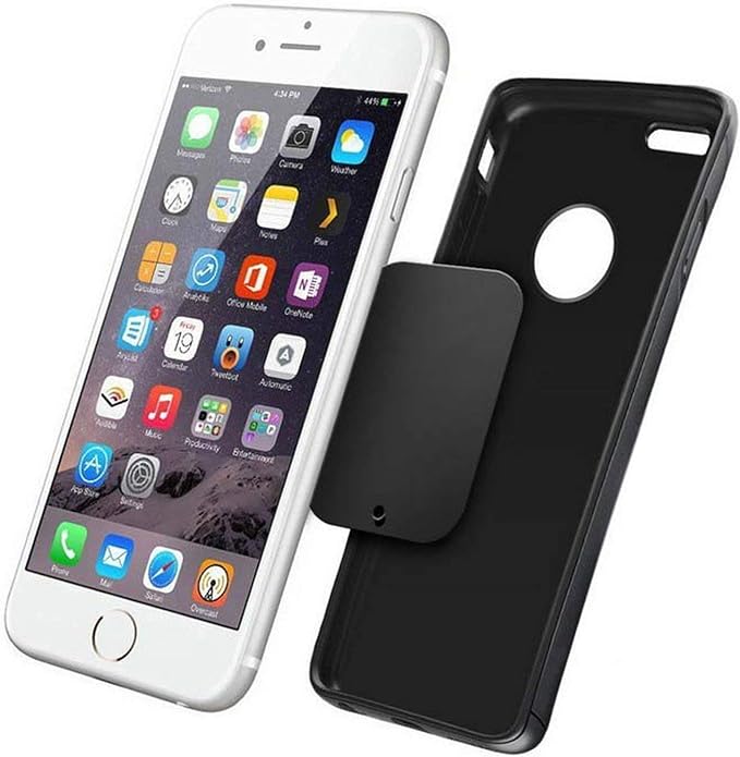 Great 1 Universal Metal Plates with 3M Adhesive for All Magnetic Car Mounts, Cell Phone, Tablet Holder, Cradle-Less, Air Vent Mount, 6 Rectangular, 6 Round, Black (Not a Magnet)