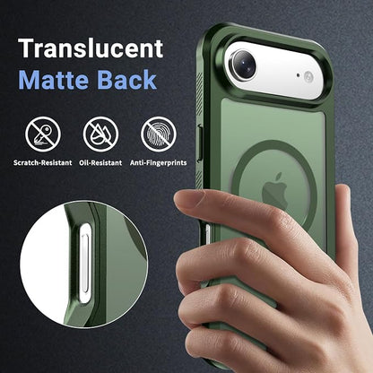 jaroco Magnetic for iPhone Air Case, [Compatible with MagSafe][Military Grade Drop Protection][Heavy Duty Protection][Non-Slip][Shockproof] 2-Layer Durable Bumper Phone Case 6.5''-Army Green