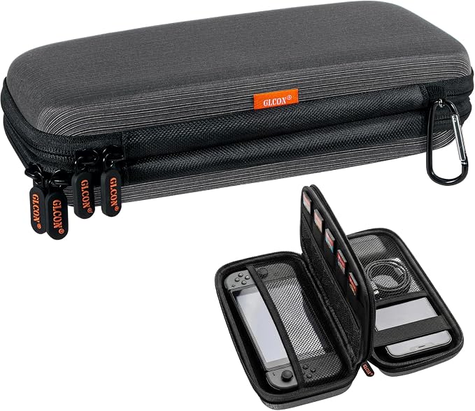 Double-Layer Electronics Organizer Travel Case, Multiple Pockets | Hard Shell Carrying Bag,Portable Tech Zipper Pouch for Charger, Phone, Power Bank, Cable, USB Flash Drive & SD Card
