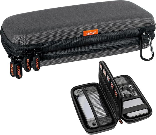 Double-Layer Electronics Organizer Travel Case, Multiple Pockets | Hard Shell Carrying Bag,Portable Tech Zipper Pouch for Charger, Phone, Power Bank, Cable, USB Flash Drive & SD Card