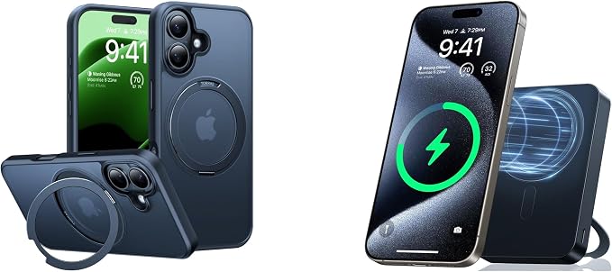 TORRAS Ostand 10,000mAh QI2 Magnetic Battery Pack with Stand & Magnetic Case — Buy Together to Save 15%