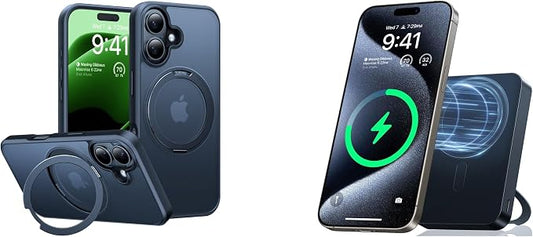 TORRAS Ostand 10,000mAh QI2 Magnetic Battery Pack with Stand & Magnetic Case — Buy Together to Save 15%