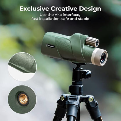 K&F Concept® 12X50 Monocular Telescope with Cleaning Cloth, FMC Lens & BAK4 Prism Telescopes for Adults, Sky Captain HD Monocular for Bird Watching Hunting Hiking Camping Travelling