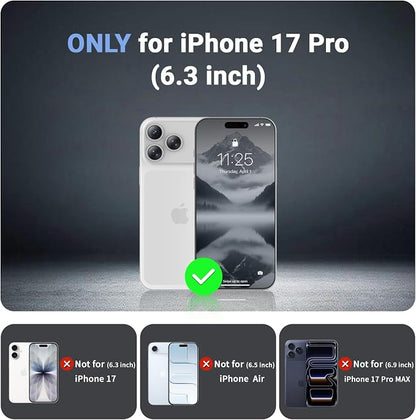 jaroco Magnetic for iPhone 17 Pro Case, [Compatible with MagSafe][Military Grade Drop Protection][Heavy Duty Protection][Non-Slip][Shockproof] 2-Layer Durable Bumper Phone Casee 6.3''-Gray