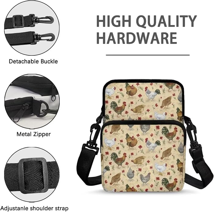 Men's Crossbody Bag, Small Cell Phone Wallet, Women's Shoulder Handbag, Travel Gym Bag