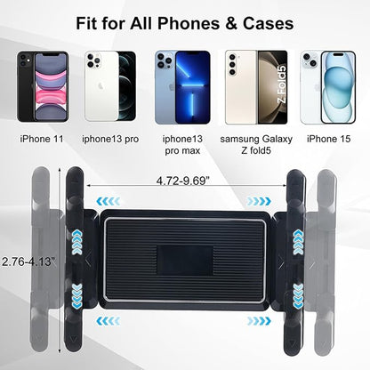 5 in 1 car Phone Holder, car Dashboard Windshield Phone Mount, Suitable for iPhone17 16 15 14 iPhone13 promax, Samsung Z Fold 7 6 5, All Smartphones