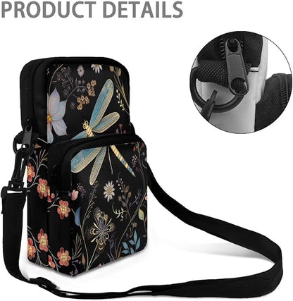 Men's Crossbody Bag, Small Cell Phone Wallet, Women's Shoulder Handbag, Travel Gym Bag