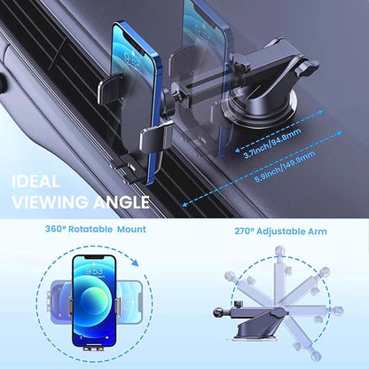 Car Phone Holder Mount Phone Mount for Car Cell Phone Holder Car Universal Phone Stand for Car Dashboard Windshield Vent Cell Phone Automobile Cradles Fit Camera Mount