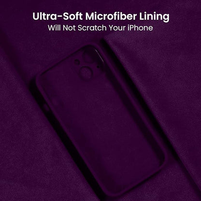 FireNova Designed for iPhone 14 Case, Silicone Upgraded [Camera Protection] Phone Case, Soft Anti-Scratch Microfiber Lining Inside, 6.1 inch, Wine Red