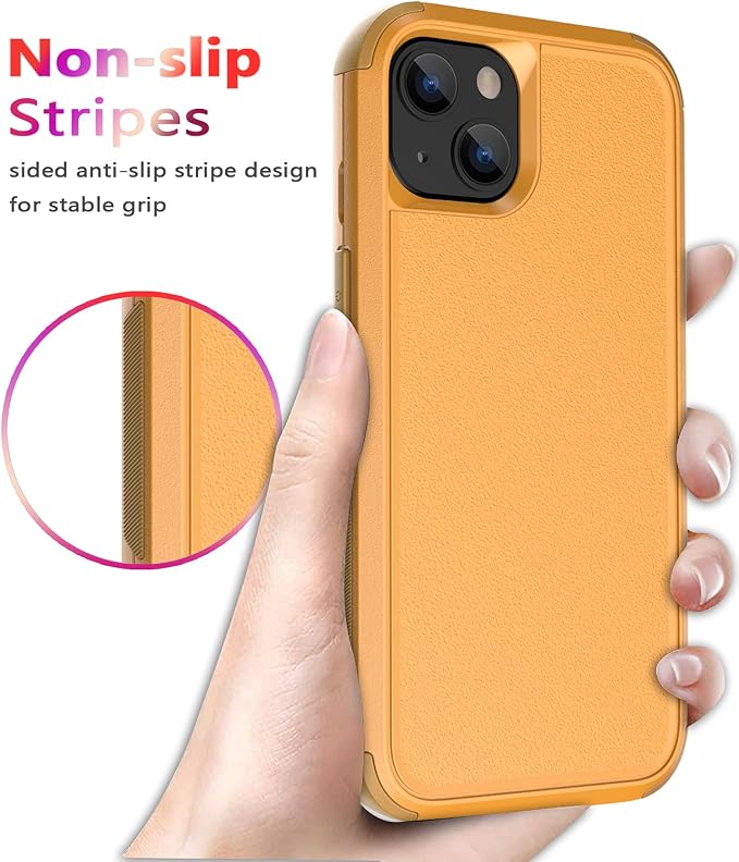 Diverbox for iPhone 13 Case [Shockproof] [Dropproof] [Dust-Proof],Heavy Duty Protection Phone Case Cover for Apple iPhone 13 (Yellow)
