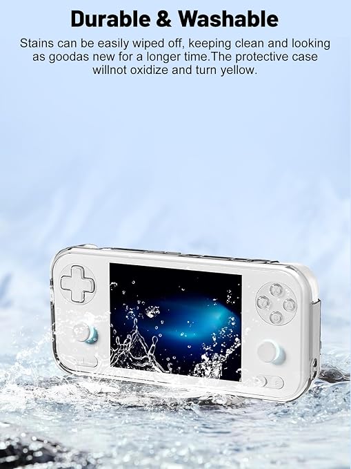 TPU Protective Case for AYANEO Pocket S mini Handheld Game Console, Full-Body Protective Cover with Precise Cutout, Shockproof Dustproof Protector Sleeve & Scratch-Resistant Sleeve (Clear)