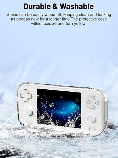 TPU Protective Case for AYANEO Pocket S mini Handheld Game Console, Full-Body Protective Cover with Precise Cutout, Shockproof Dustproof Protector Sleeve & Scratch-Resistant Sleeve (Clear)