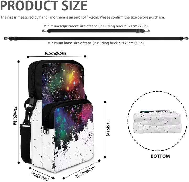 Men's Crossbody Bag, Small Cell Phone Wallet, Women's Shoulder Handbag, Travel Gym Bag