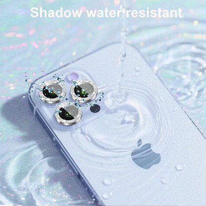 Compatible for iPhone Air Camera Lens Protector Bling, Cute Sparkle Glitter Camera Cover for Women, Individual Ring, Anti-Scratch 2 Pack Protectors for 17 Air (1 Rugular Use + 1 Extra), Black