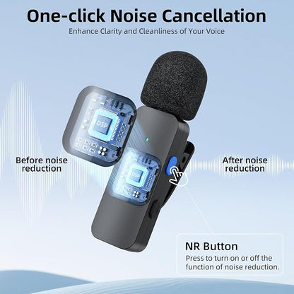 BOYA Wireless Lavalier Microphone for Android USB C Smartphone Tablet External Noise Canceling Mini Lapel Type C Microphone for iPhone 15 Clip-On Mic for Video Recording Podcast YouTube Live Streaming